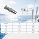 Marine Boat T316 Stainless Steel Swageless Receiver, Cable Wire Rope Railing Terminal Fitting for Deck, Dock, Stair, Balcony, and Rigging