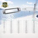 T316 Stainless Steel Mil Spec Jaw & Jaw Turnbuckle, Marine Boat Rigging Tensioner for Dock, Deck, and Outdoor Use
