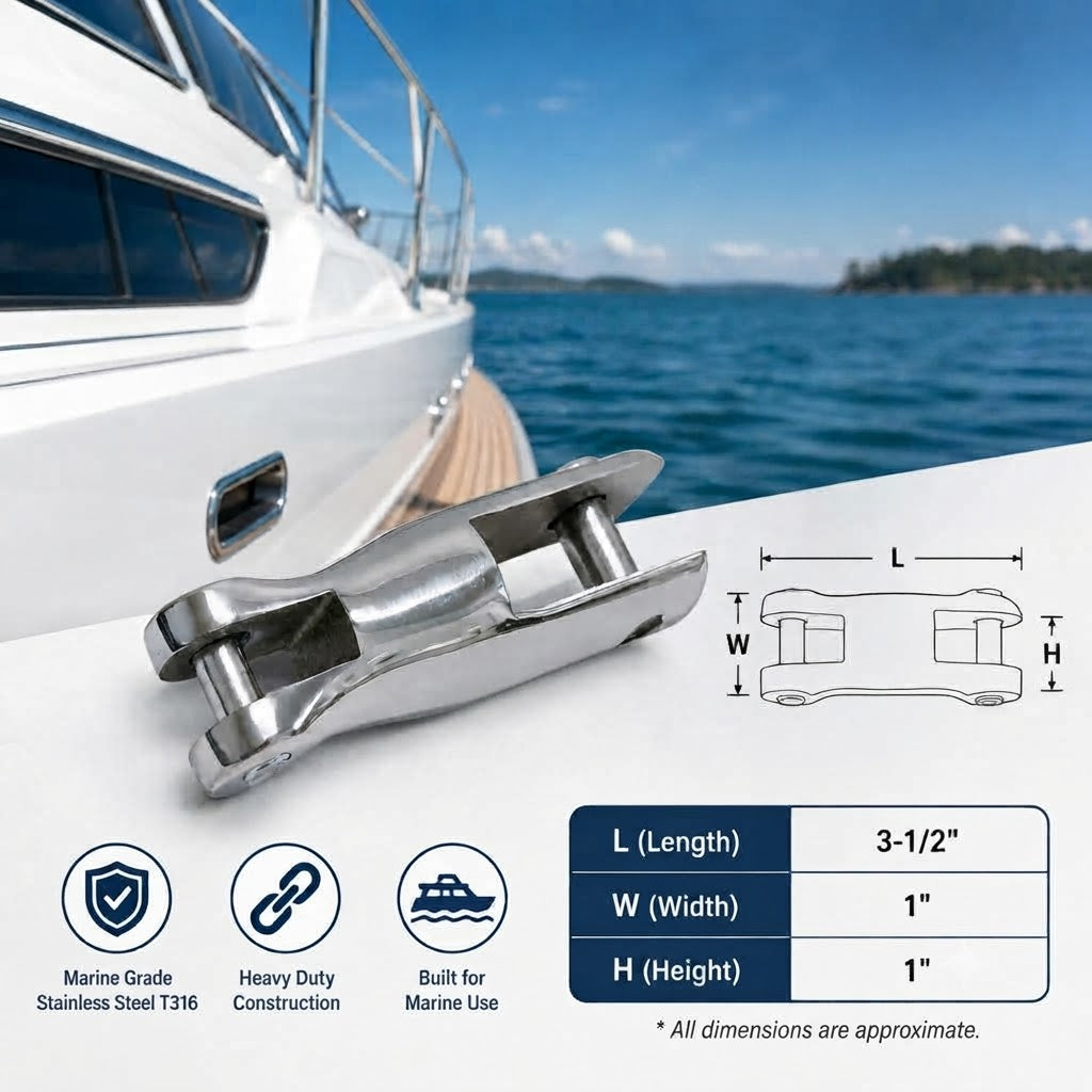Marine T316 Stainless Steel Heavy Duty Fixed Anchor Connector Link for Chain
