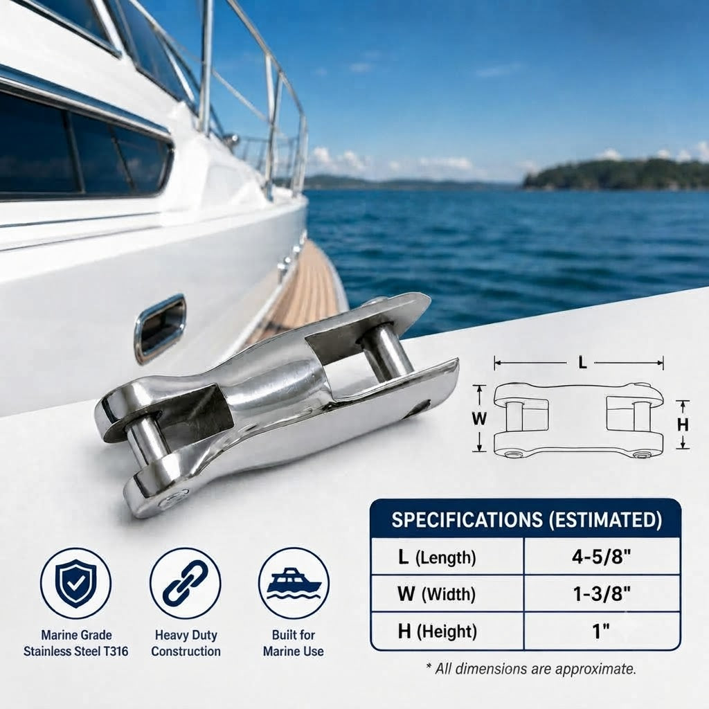Marine T316 Stainless Steel Heavy Duty Fixed Anchor Connector Link for Chain