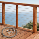 1/8" Stainless Steel T316 Cable Rail Assembly Rapid Lock Set, Cable Rail Kit for Deck, Stair, and Balcony Railing