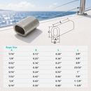 10 Pc Set Marine T316 Stainless Steel Wire Rope Oval Sleeve, Cable Crimp Sleeve Fittings for Rigging and Railing