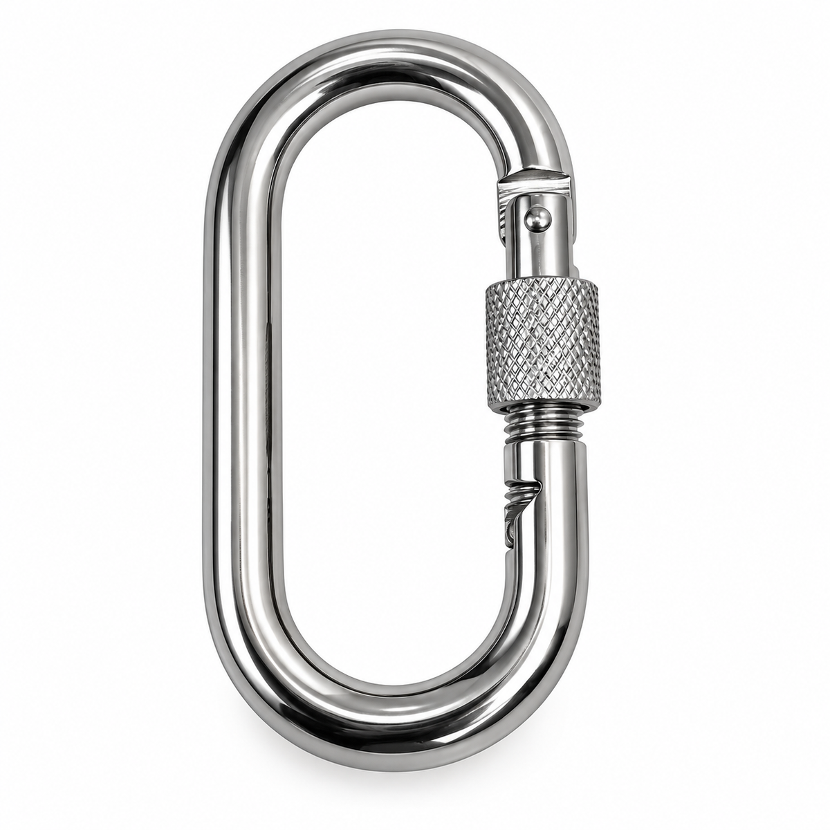 4 Pc Set Marine T316 Stainless Steel Oval Snap Spring Hook with Lock Nut, Safety Snap Hook for Rope, Chain, Cable, and Rigging