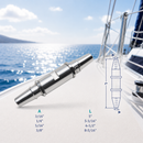 Marine Boat T316 Stainless Steel Swageless Jointer, Cable Railing Wire Rope Connector for Deck, Dock, and Outdoor Rail Systems