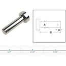 Marine Boat Stainless Steel T316 5/8" Clevis Pin Round Pin Hitch Yacht Sailing