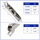 Marine Boat T316 Stainless Steel Anchor Bow Roller, Marine Grade Boat Anchor Roller for Yacht, Docking, and Bow Hardware