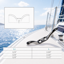 Marine T316 Stainless Steel Flagpole Cleat, Rope Hanging Flag Pole Cleat for Boat, Dock, Yard, Deck, Outdoor, and Marine Use