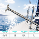 Marine T316 Stainless Steel Deck Toggle & Swage Stud Turnbuckle, Cable Wire Tensioner for Boat, Deck, and Railing Systems