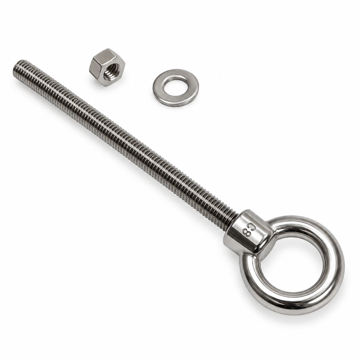 Marine Boat T316 Stainless Steel Shoulder Eye Bolt, Marine Grade Eye Bolt for Rigging, Lifting, Cable, and Deck Hardware