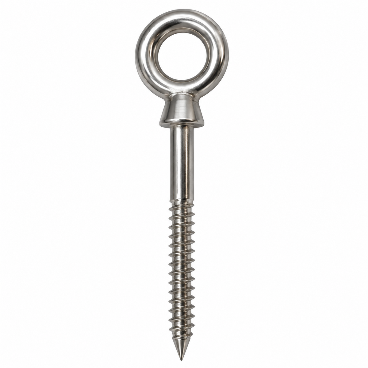 5 Pc Set T316 Stainless Steel Screw Lag Eye Bolt, Marine Boat Lag Thread Eye Screw for Deck, Dock, Wood Post, Rope, Cable