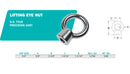 3/4" Boat Marine 316 Stainless Steel Lifting Eye Nut 4,700 LB Cap UNC Tap