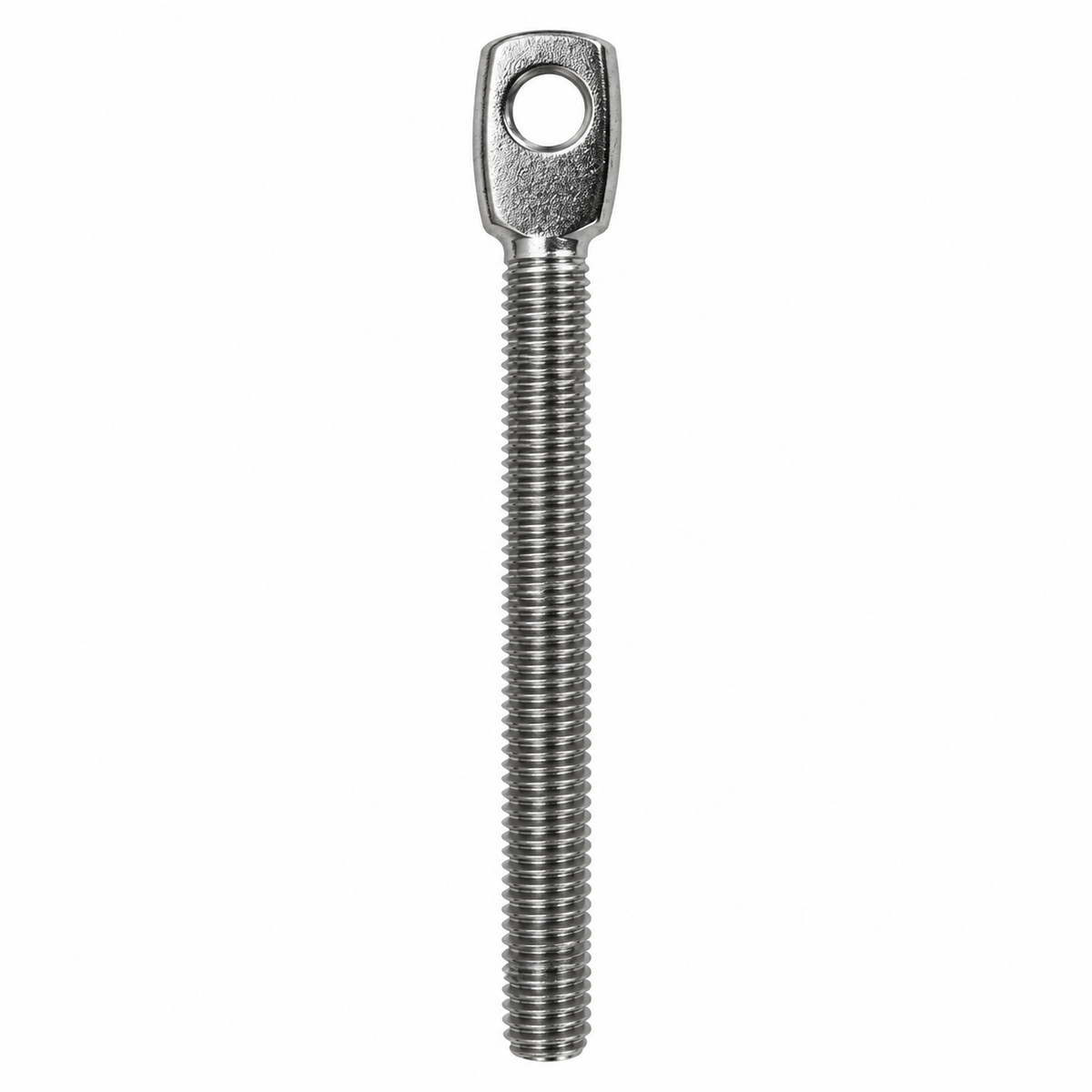 T316 Stainless Steel Threaded Eye Tab 5 Pack, 5/16"-18, 5/16"-24, and 5/16" Lag Thread Marine Grade Cable Hardware