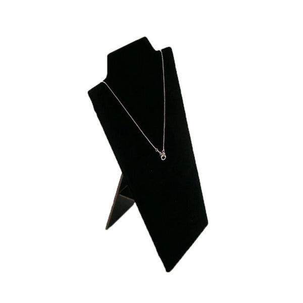 4-1/4''W x 8-1/2''H Black Velvet Padded Easel Necklace Display Stand Jewelry Show Case