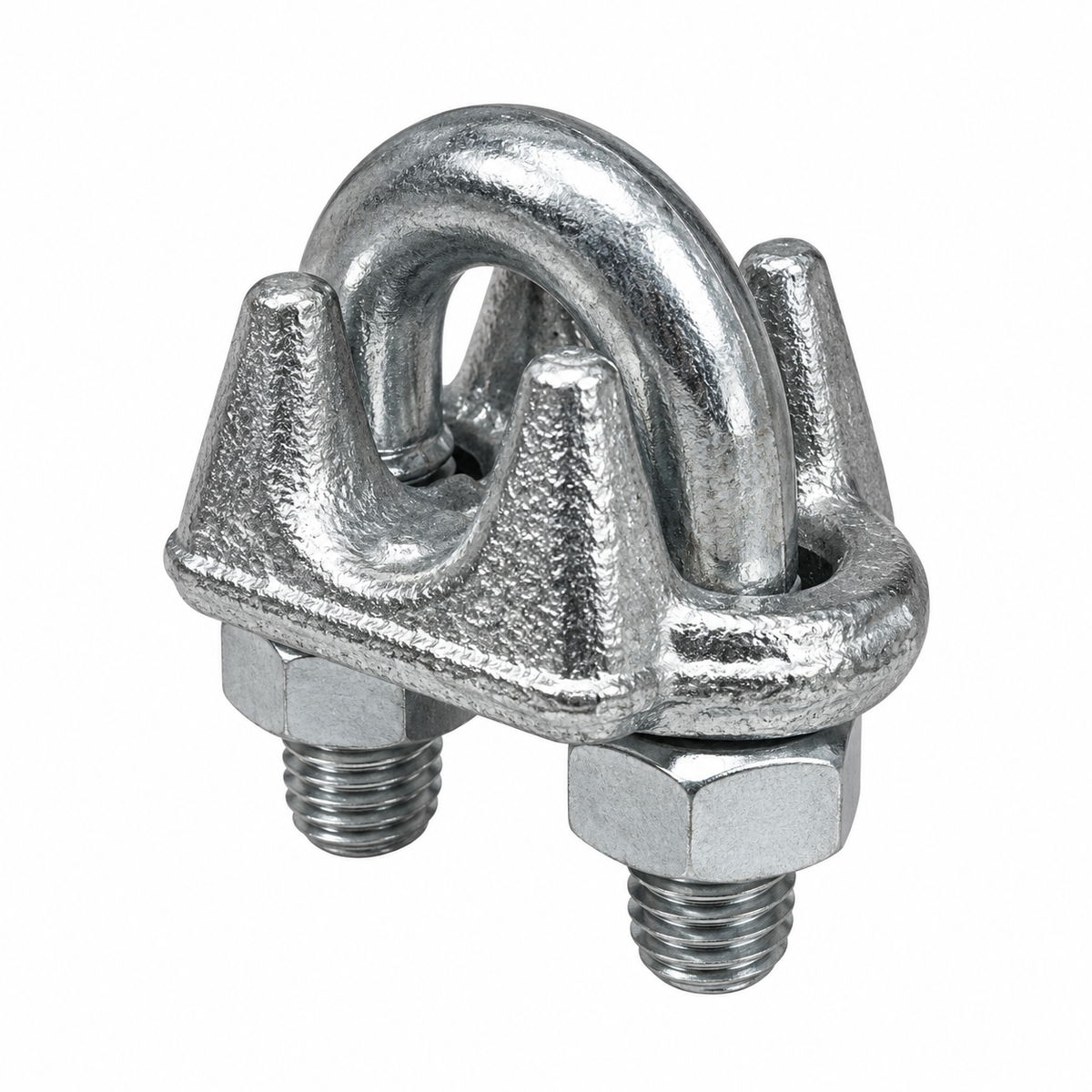 2 Pc Set Galvanized Drop Forged Wire Rope Clips, Marine Cable Clamps for 1/8", 3/16", 1/4", 5/16", 3/8", and 1/2" Cable