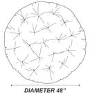 AD001 48" x 6" Round Papasan Ottoman Cushion 12 Lbs Fiberfill Polyester Replacement Pillow Floor Seat Swing Chair Outdoor-Indoor