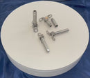 4 Pc Set Marine T316 Stainless Steel Push And Go Swageless Deck Toggle, Cable Wire Railing Fitting for Deck, Dock, Stair, and Rail Systems