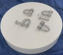 4 Pcs Mil-Spec Stainless Steel Forged 3/8" Round Pin Chain Shackle 1,500 Lb WLL