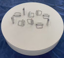 10 Pc Marine Boat Stainless Steel 1" Adjustable Slide Webbing Slider Tie Down