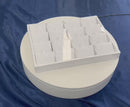 10'' x 7-1/2'' White Faux Leather 16 Pairs Earring Display Tray Pendant Jewelry Display Holder Showcase