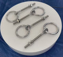 4 Pc Set Marine T304 Stainless Steel Ring Eye Bolt Shoulder Bolt, Lifting Eye Fastener for Boat, Dock, Deck, and Outdoor Hardware