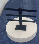 10'' x 9'' Black Velvet 3 Bars Earring Stand Display Jewelry Showcase Hanging Earring Stand
