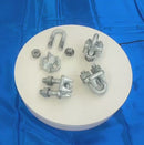 2 Pc Galvanized Drop Forged Steel 3/4" Wire Rope Clips Marine Cable Clamps
