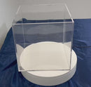 10'' x 10'' x 10'' 5 Sided Lucite Clear Acrylic Cube Bin Retail Display
