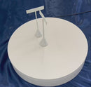 10 Pc 2-1/2''W x 5-1/2''H White Faux Leatherette Earring Display Stand