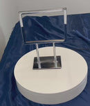7-1/4'' x 5-3/4'' Counter Cardframe Display Clothes Rack Fixture Sign Holder Chrome Plated Steel