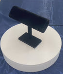 2 Pc 7-1/2''L x 6-1/2''H  Black Velvet Oval T Bar Jewelry Display Bracelet Holder