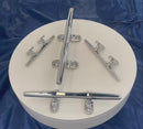 4 Pc Set Marine Boat T316 Stainless Steel Blue Water Cleat, Flat Top Dock Deck Rope Cleat for Boat, Yacht, Mooring