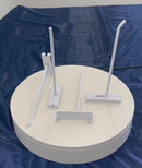 10 Pc GLOSS WHITE 8" Long Gridwall Hooks Grid Panel Display Wire Metal Hanger Retail Store