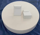 2 Pc 2-1/2''W x 3-1/2''H White Faux Leather Earring Display Stand Jewelry Retail Fixture Displaying Earrings Holder