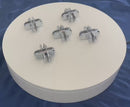 50 PCS CHROME 4 Way Glass Cube Connector Clip 3/16" Tempered Glass Shelf