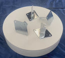 4 Pc CHROME 3'' x 3'' Gridwall Wall Bracket Mount Grid Panel Mount Mounting Brackets