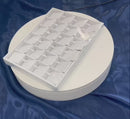 2 PC 10'' x 7-1/2'' White Faux Leather 24 Pairs Earring Display Tray Pendant Jewelry Box