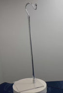 Chrome 42'' Adjustable Height Handbag Hook Stand Lucite Clear Acrylic Base