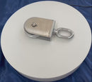 4 Pc Set Marine Stainless Steel Sheave Square Block for Rope Wire Pulley, Boat Rigging Pulley Block for Cable, Rope, Dock