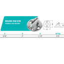Stainless Steel Round Pad Eye Plate 3/16'', 1/4'', 5/16'' Marine Boat Wire Cable