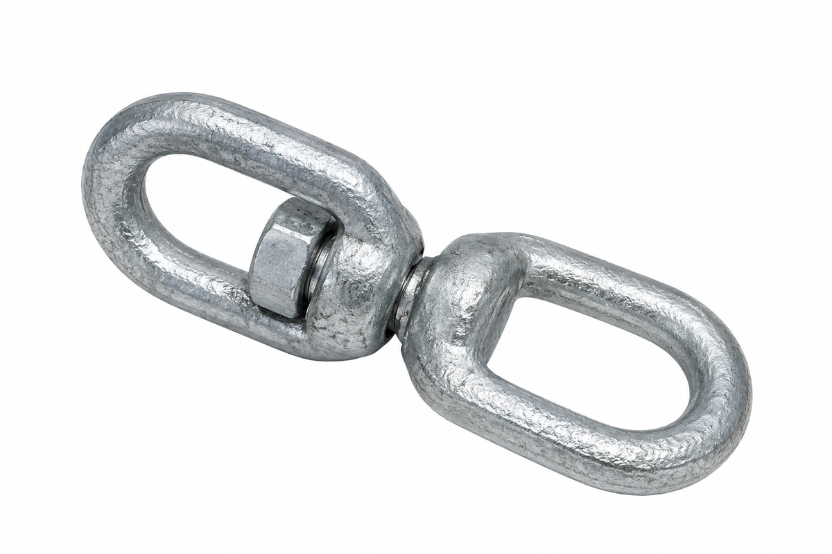 Marine Boat Galvanized Eye Eye Swivel Mooring, Boat Rigging Swivel for Chain, Anchor, Dock, and Outdoor Use