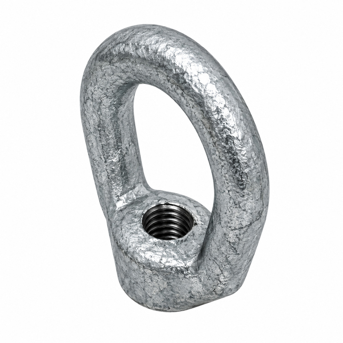 5 Pc Set Hot Dipped Galvanized Eye Nut Tap Thread, Drop Forged Carbon Steel Lifting Eye Nut for Rigging and Outdoor Use