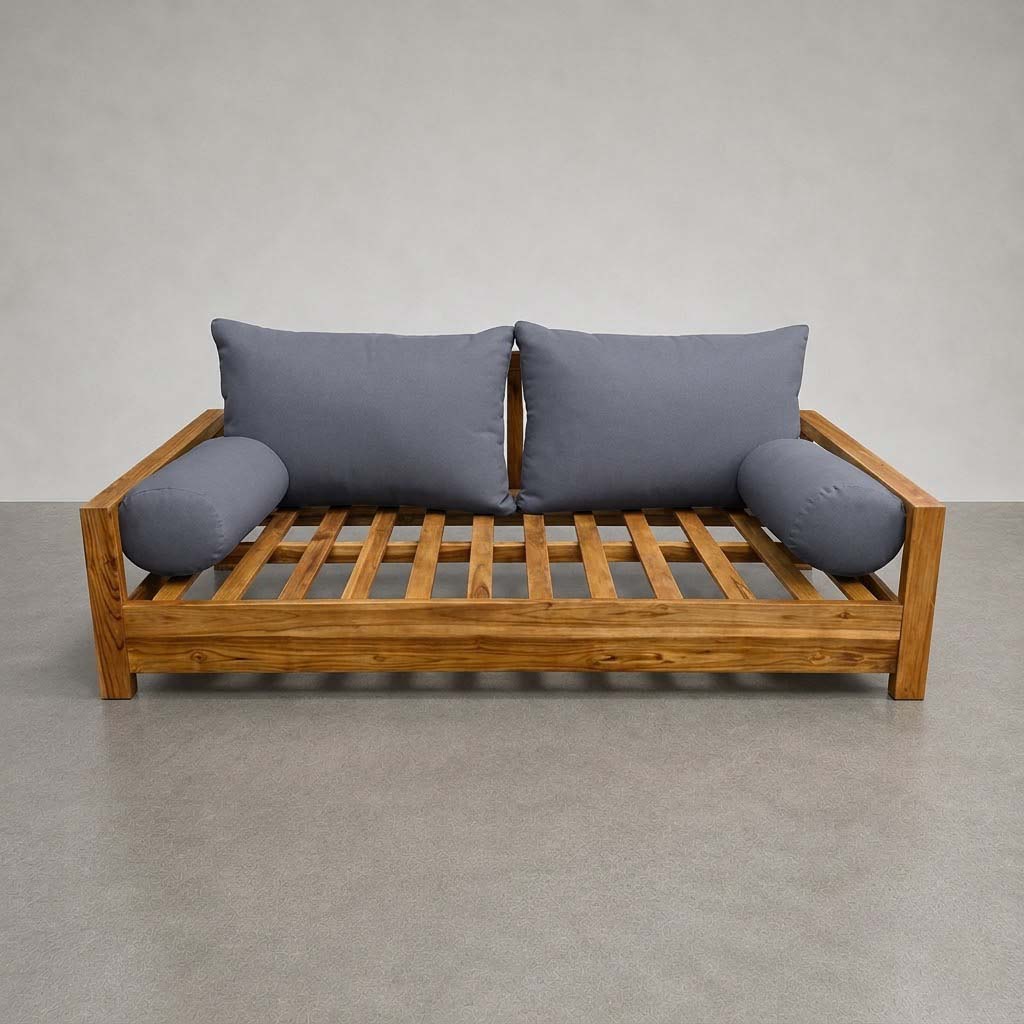 STYLE 2 Pillow & Bolster Cushion for Outdoor Indoor Daybed Porch Swing Bed Full Size Knife Edge AD001 | COVERS ONLY |