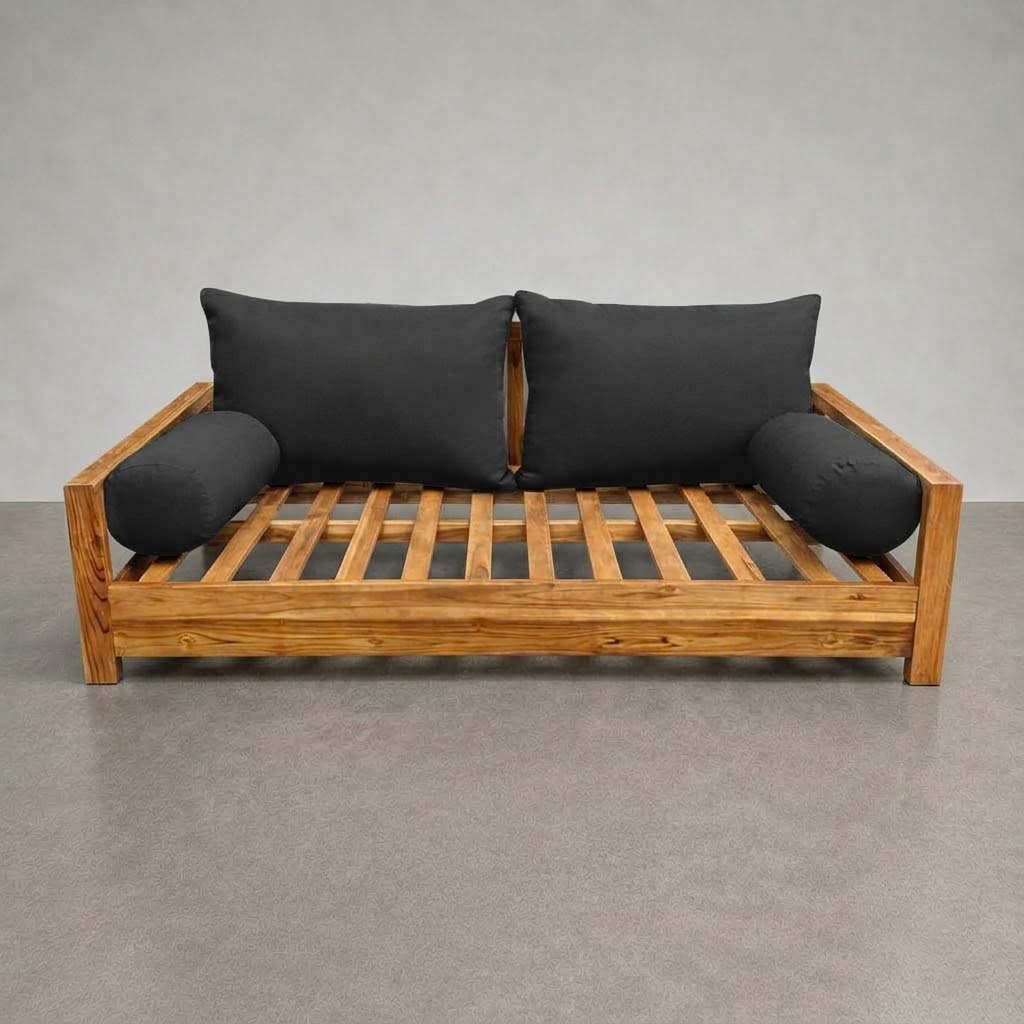 STYLE 2 Pillow & Bolster Cushion for Outdoor Indoor Daybed Porch Swing Bed Twin Size Knife Edge AD003 | COVERS ONLY |
