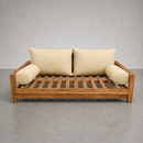 STYLE 2 Pillow & Bolster Cushion for Outdoor Indoor Daybed Porch Swing Bed Queen Size Knife Edge AD103 | COVERS ONLY |