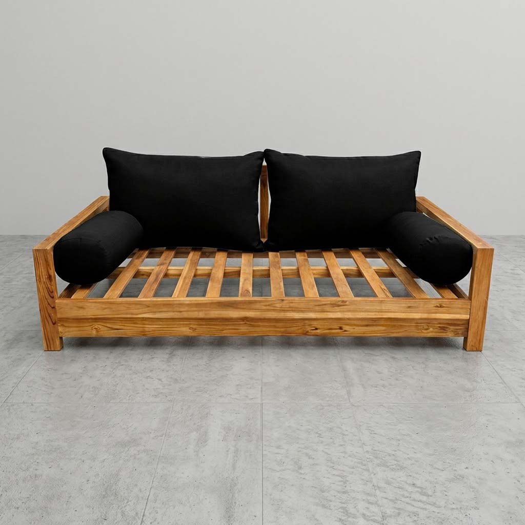 STYLE 2 Pillow & Bolster Cushion for Outdoor Indoor Daybed Porch Swing Bed Twin Size Knife Edge AD109 | COVERS ONLY |