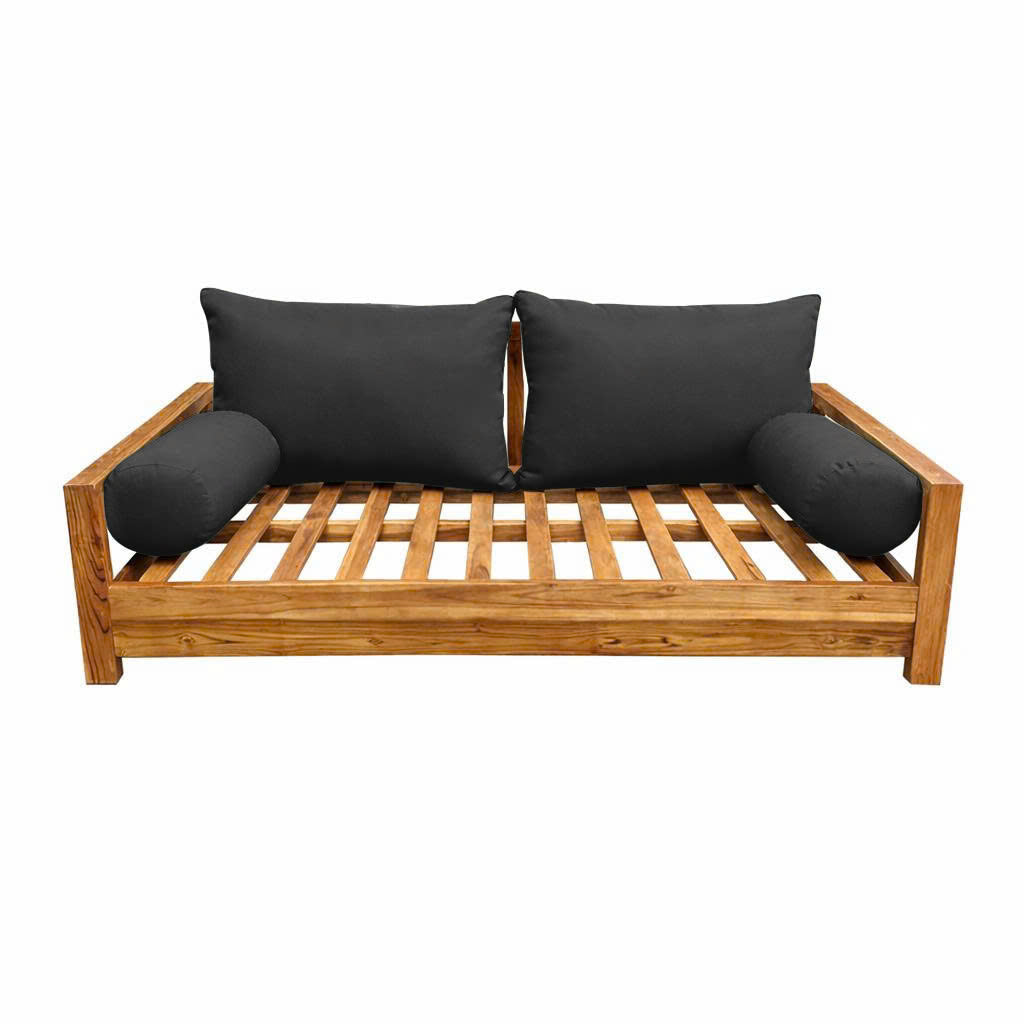 STYLE 2 Pillow & Bolster Cushion for Outdoor Indoor Daybed Porch Swing Bed Queen Size | COVERS ONLY |