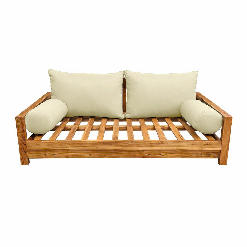 STYLE 2 Pillow & Bolster Cushion for Outdoor Indoor Daybed Porch Swing Bed Queen Size | COVERS ONLY |