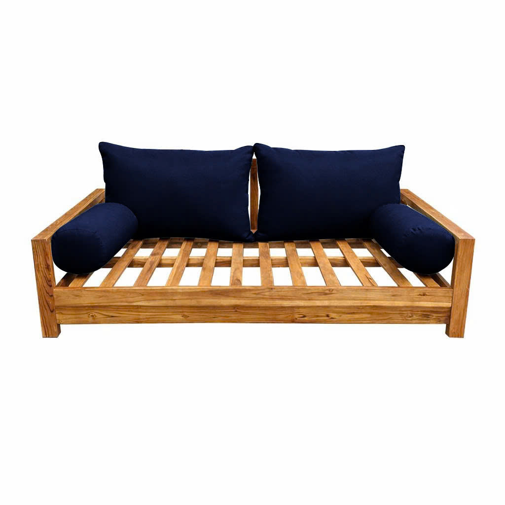STYLE 2 Pillow & Bolster Cushion for Outdoor Indoor Daybed Porch Swing Bed Queen Size | COVERS ONLY |