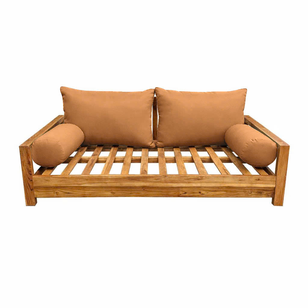 STYLE 2 Pillow & Bolster Cushion for Outdoor Indoor Daybed Porch Swing Bed Queen Size | COVERS ONLY |