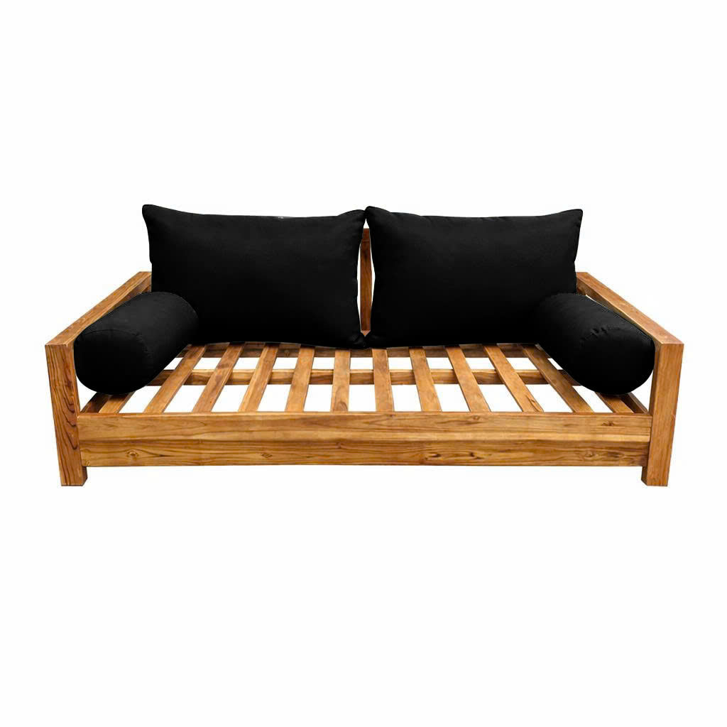 STYLE 2 Pillow & Bolster Cushion for Outdoor Indoor Daybed Porch Swing Bed Queen Size | COVERS ONLY |